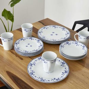 Set de Vajilla 16 Piezas Royal Porcelain Blue Nalini