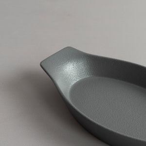 Fuente Oval Fusion Gris con Asas 20 cm