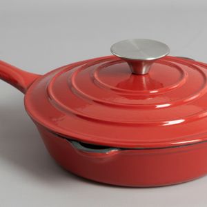 Sartén Chrissy con Mango Esmaltada Roja - 20 cm