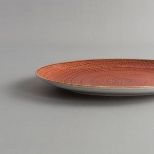 Fuente Oval Twirl Coral 32 cm