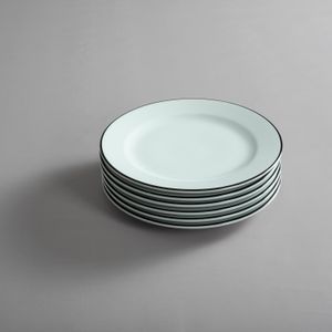 PLATO POSTRE ULTRA 21CM LINEA NEGRA - SETX6