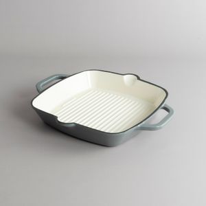 Fuente Chrissy Gris Esmaltada con Asas 25x25cm