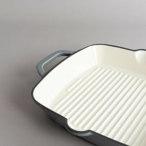 Fuente Chrissy Gris Esmaltada con Asas 25x25cm