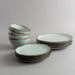 Set de vajilla 12 piezas porcelana Varanus Grey Ariane