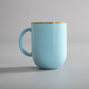 Jarro mug de porcelana Blue Matte - Set x 4
