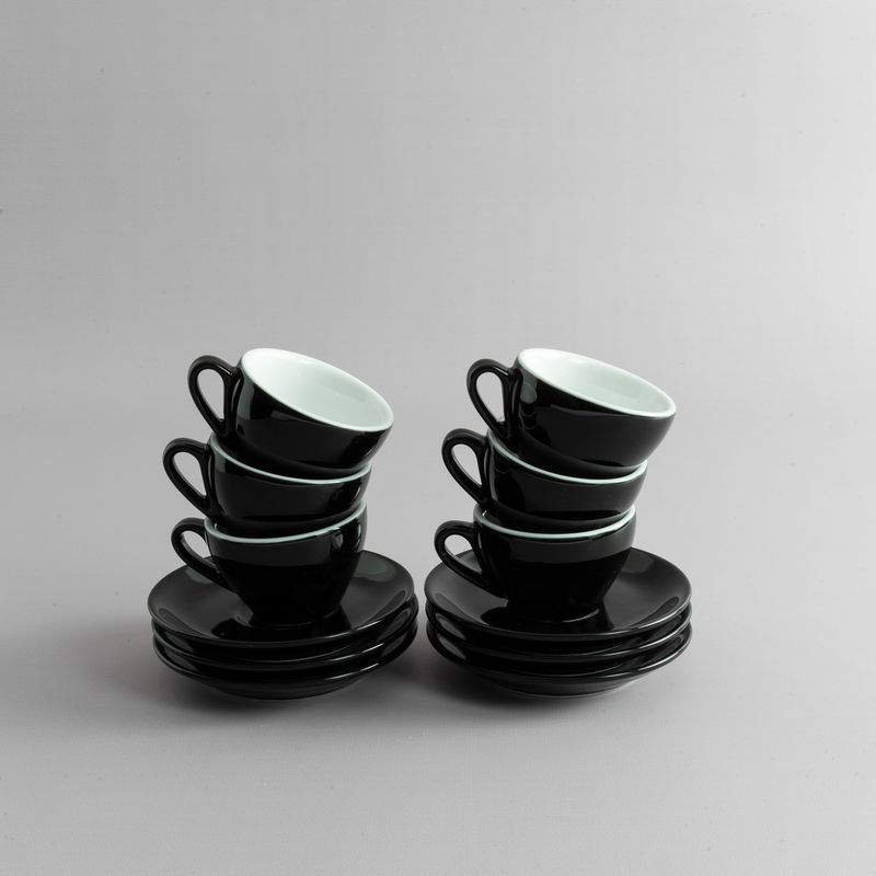 rehén Pericia Seminario Taza de café con plato negro 85 ml Como - Set x 6 - Tazas - Volf | Tienda  Oficial Online