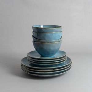 Set de vajilla 12 piezas porcelana Blue Sky Ariane