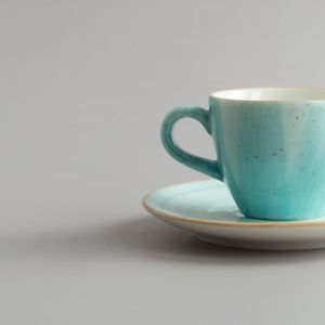 Taza de Café con Plato Aqua - X unidad