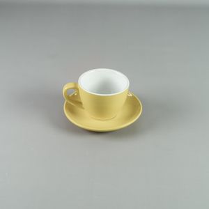 Tazón 250ml con plato 15cm Amarillo - Set x 6