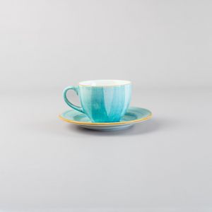 Taza de Té con Plato Aqua - X Unidad