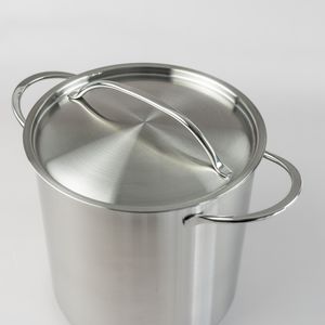 Olla alta Bassel con Tapa de Acero - 24 cm