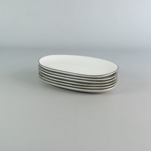 Plato oval 25x10cm Skylarke white