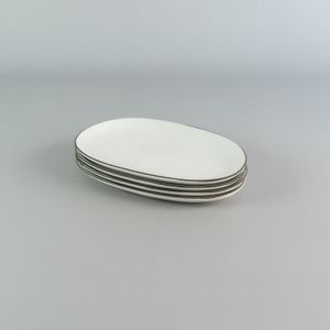 Plato oval 25x10cm Skylarke white