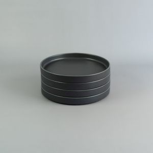 Plato recto 25cm Gris