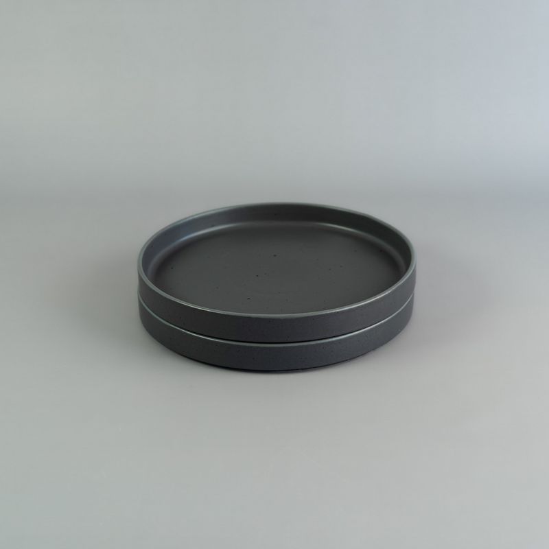 Plato-recto-25cm-Gris